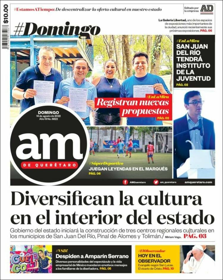 Portada de A.M. Querétaro (México)