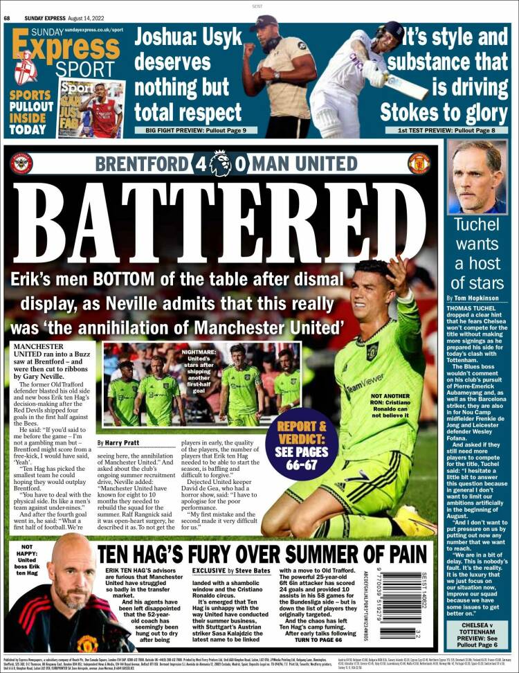 Portada de Express Sport (Reino Unido)