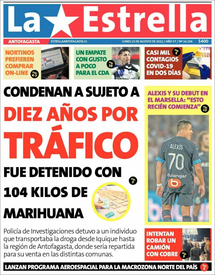 Portada de La Estrella del Norte (Chile)