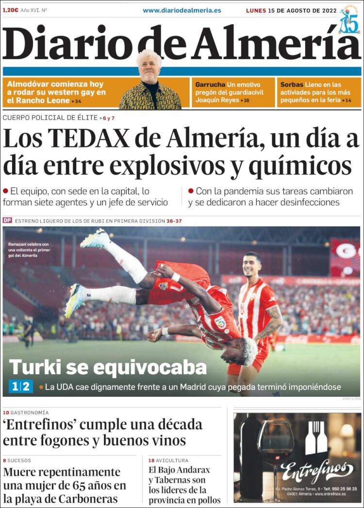 Portada de Diario de Almería (Espa&ntilde;a)