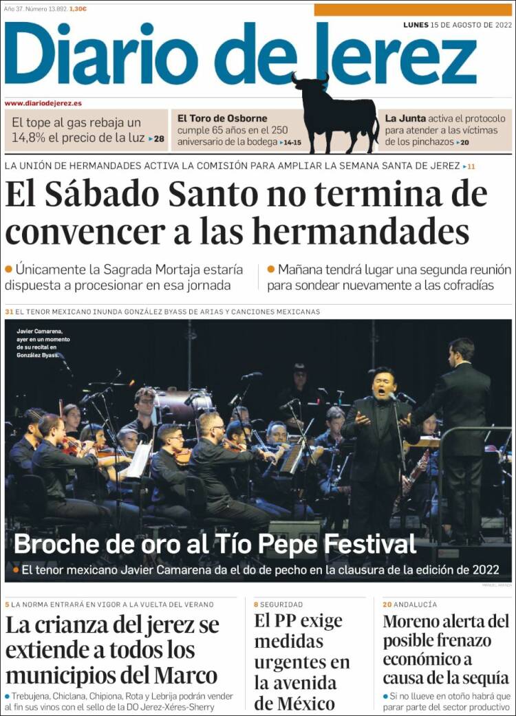 Portada de Diario de Jerez (Espa&ntilde;a)