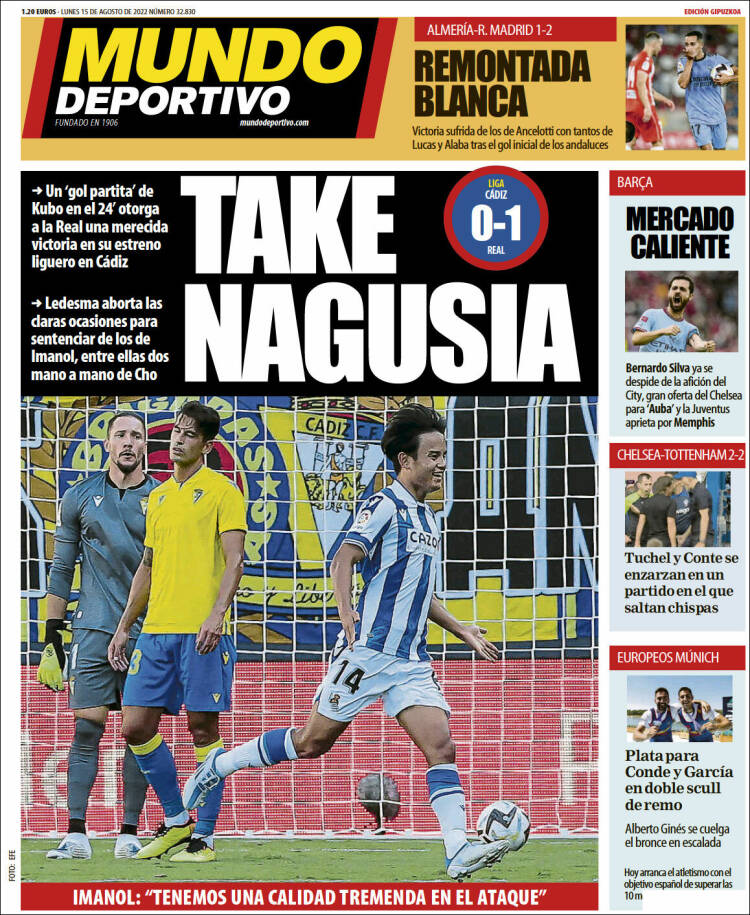 Portada de Mundo Deportivo Gipuzkoa (Espa&ntilde;a)
