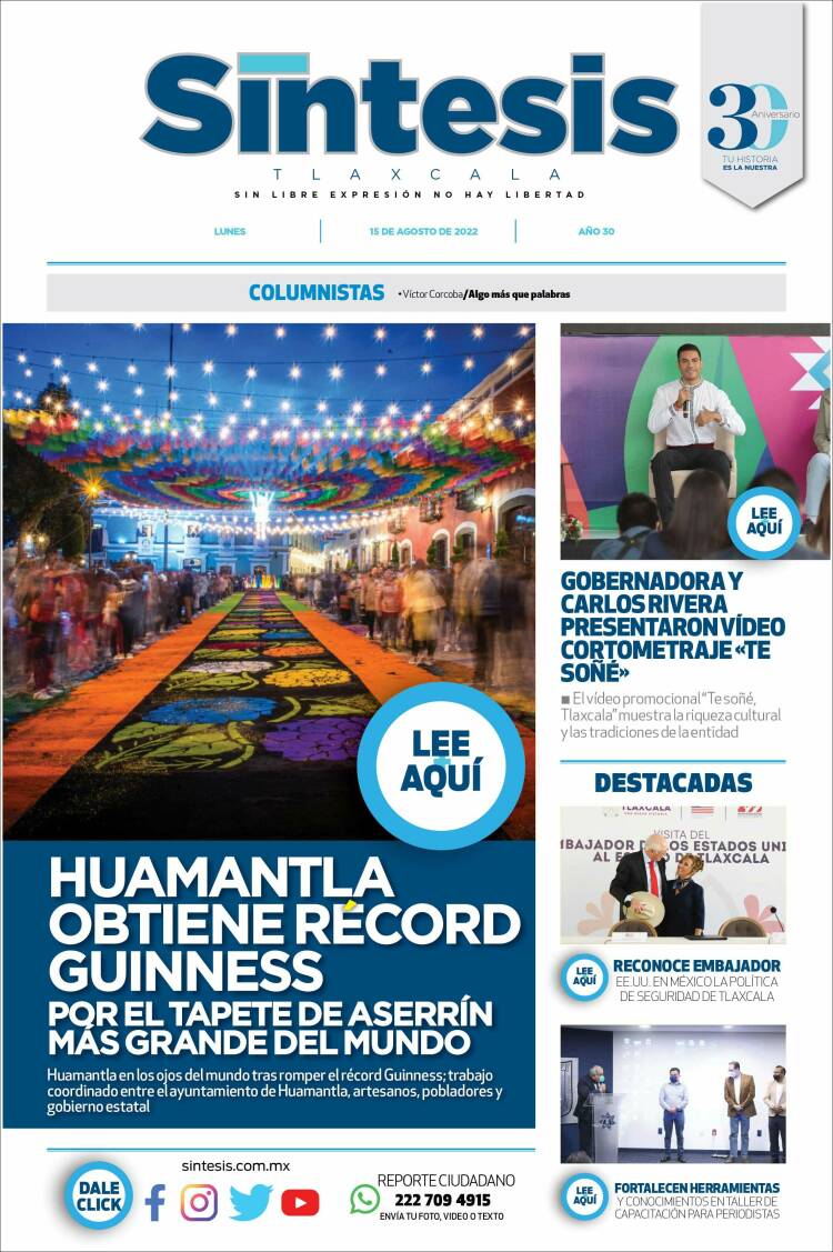 Portada de Síntesis de Tlaxcala (M&eacute;xico)