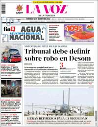 Portada de La Voz de la Frontera (M&eacute;xico)