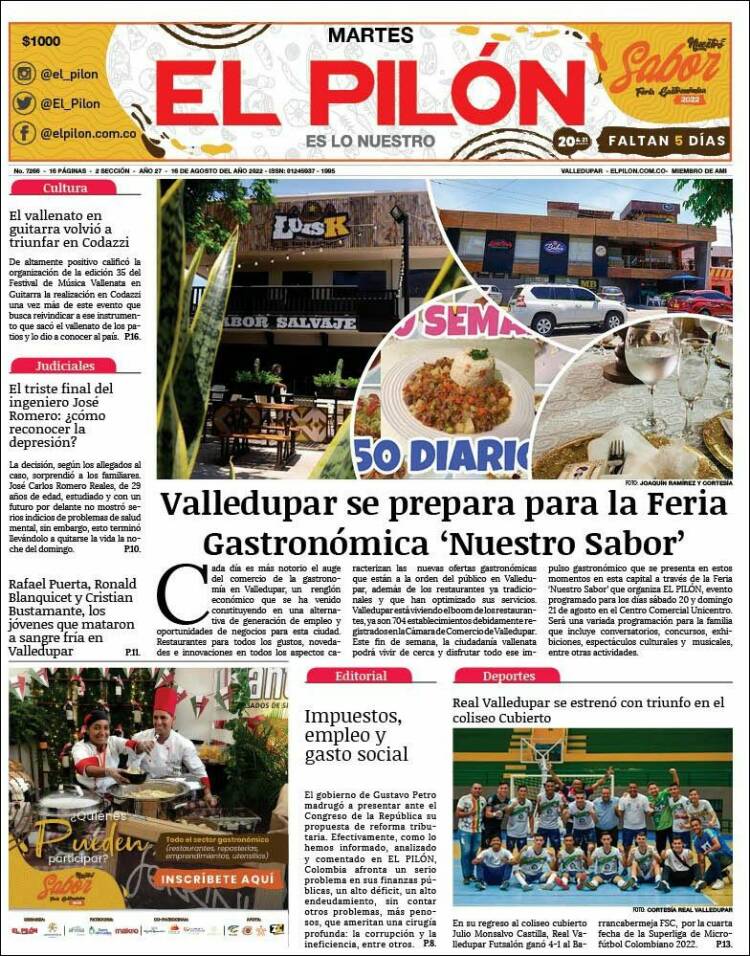 Portada de El Pilón (Colombia)