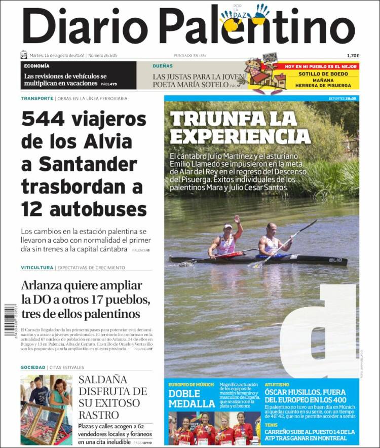 Portada de Diario Palentino (Espa&ntilde;a)