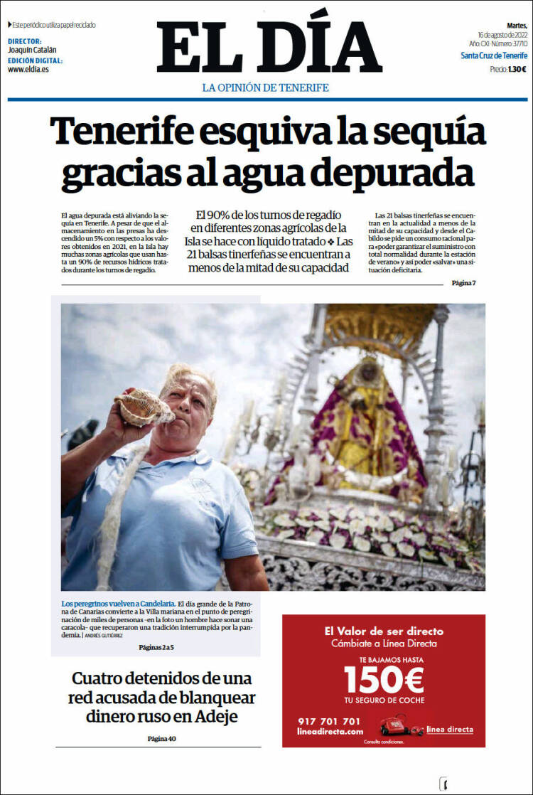 Portada de El Día (Espa&ntilde;a)