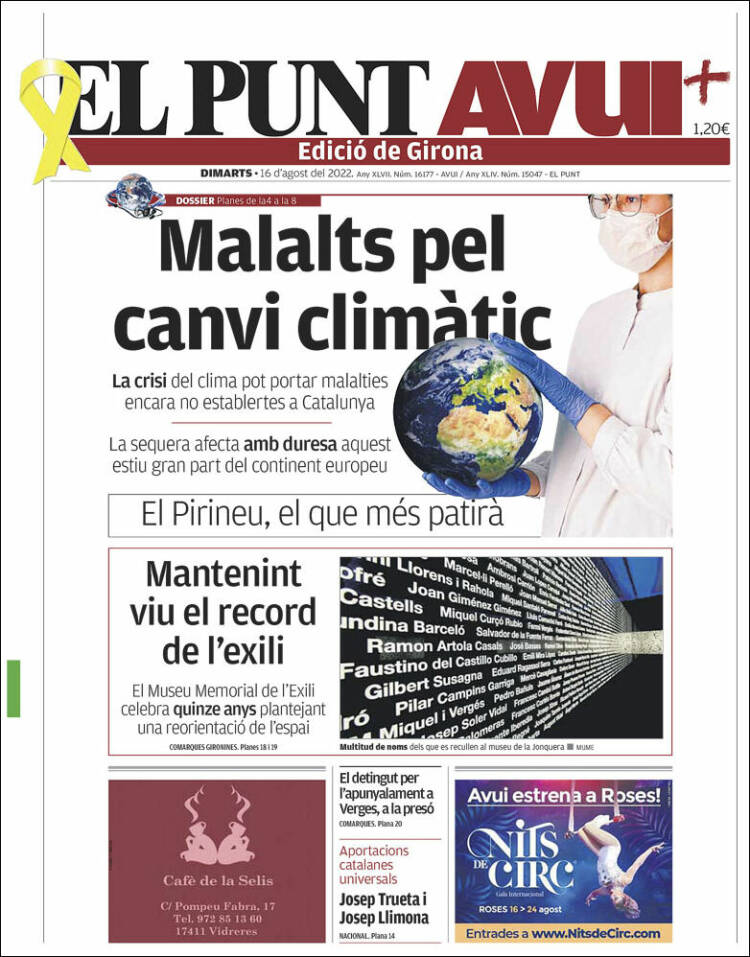 Portada de El Punt Avui - Girona (Espa&ntilde;a)