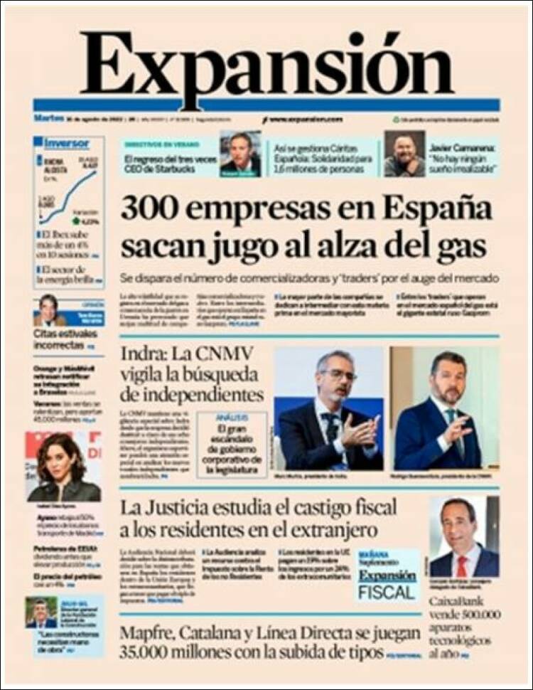 Portada de Expansión (Espa&ntilde;a)