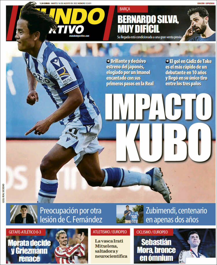 Portada de Mundo Deportivo Gipuzkoa (Espa&ntilde;a)