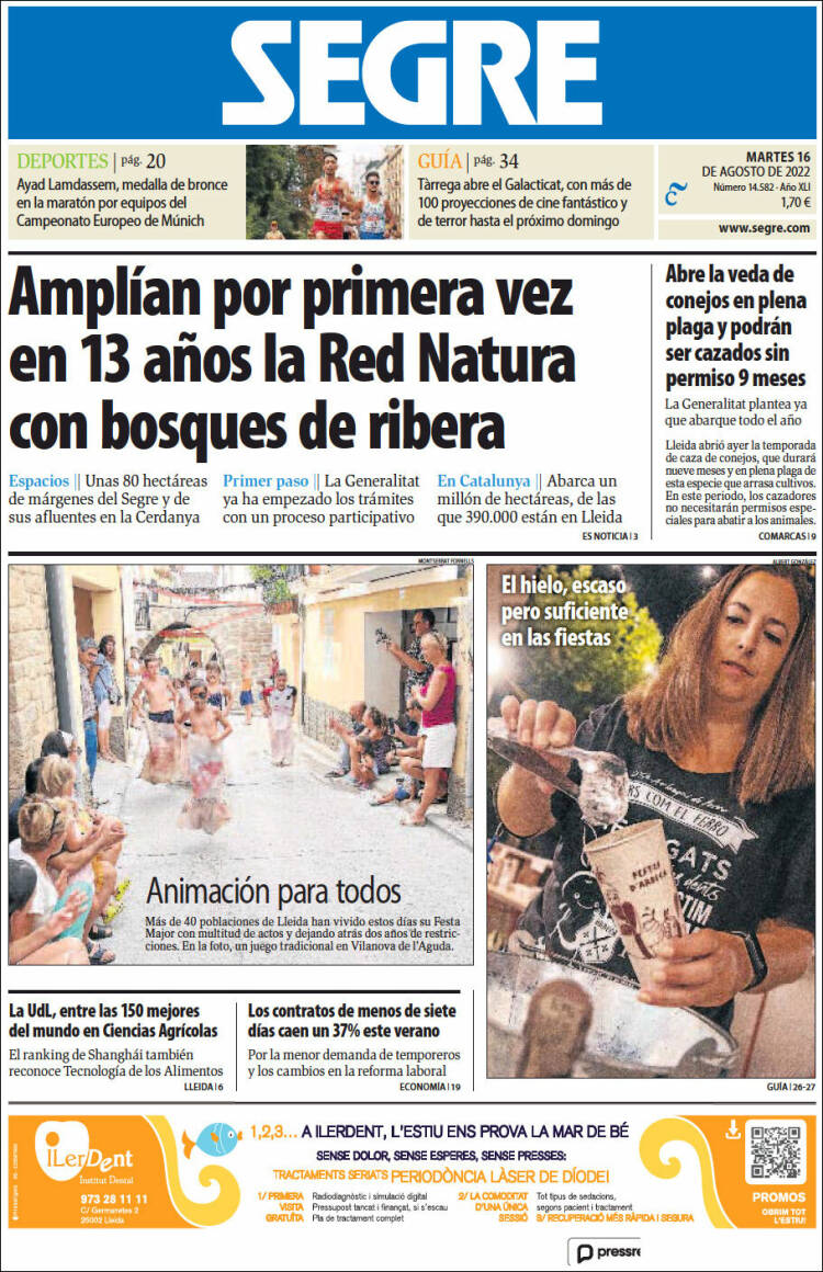 Portada de Segre  (Espa&ntilde;a)