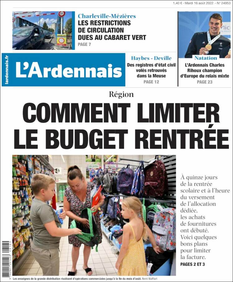 Portada de L'Ardenais (Francia)