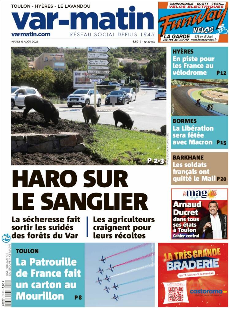 Portada de Var-Matin (Francia)