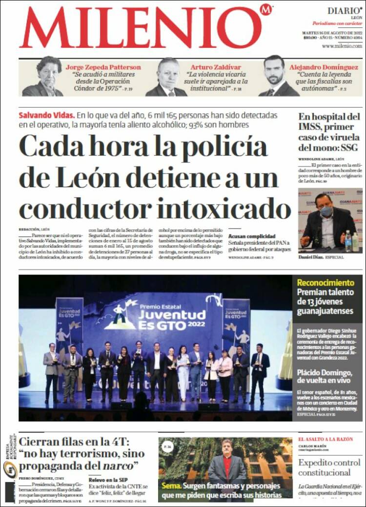 Portada de Milenio de León (M&eacute;xico)