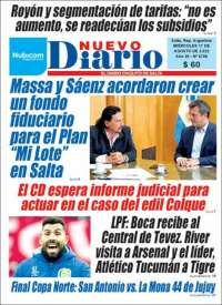 Portada de Nuevo Diario de Salta (Argentina)
