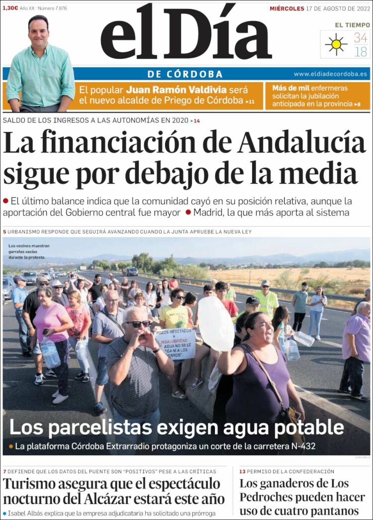 Portada de El Día de Córdoba (España)