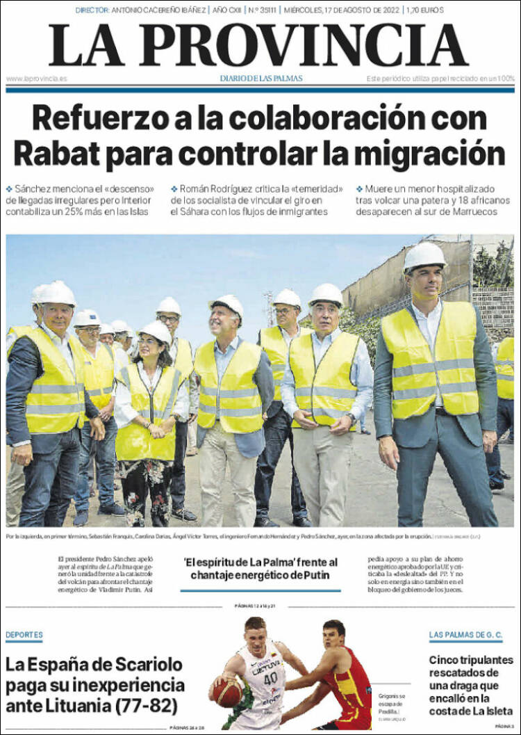 Portada de La Provincia (España)