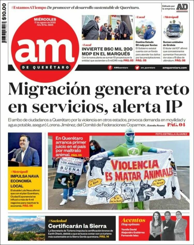 Portada de A.M. Querétaro (México)