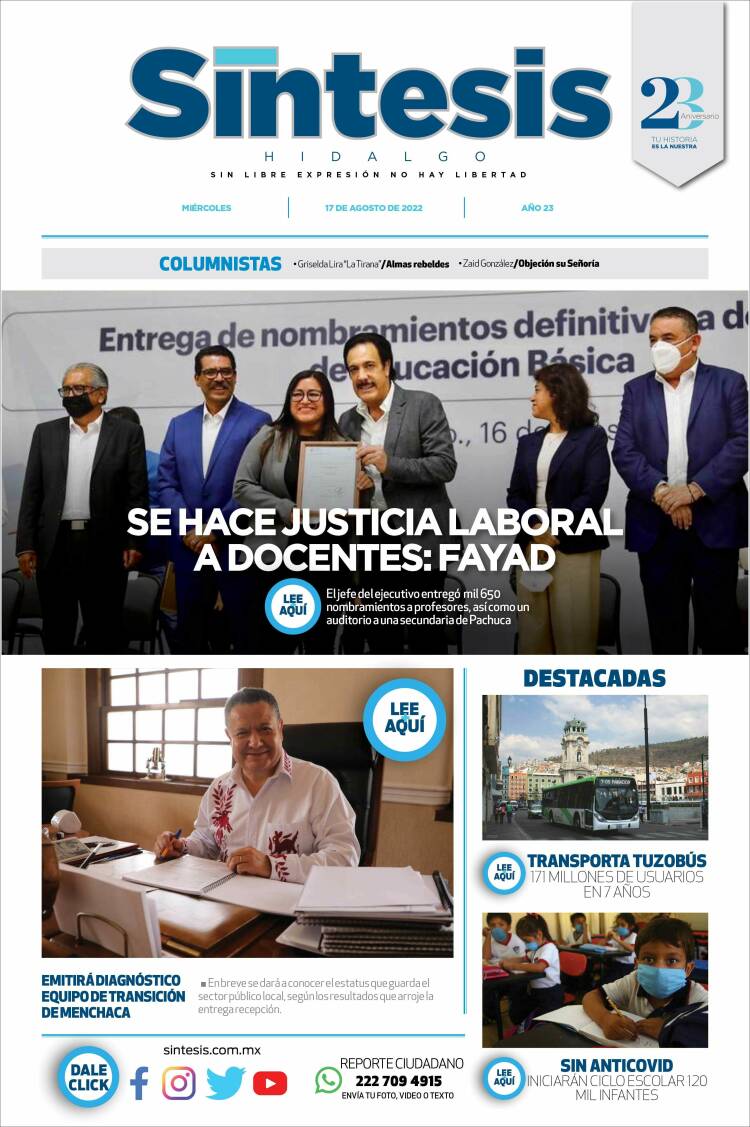 Portada de Sistesis - Hidalgo (México)