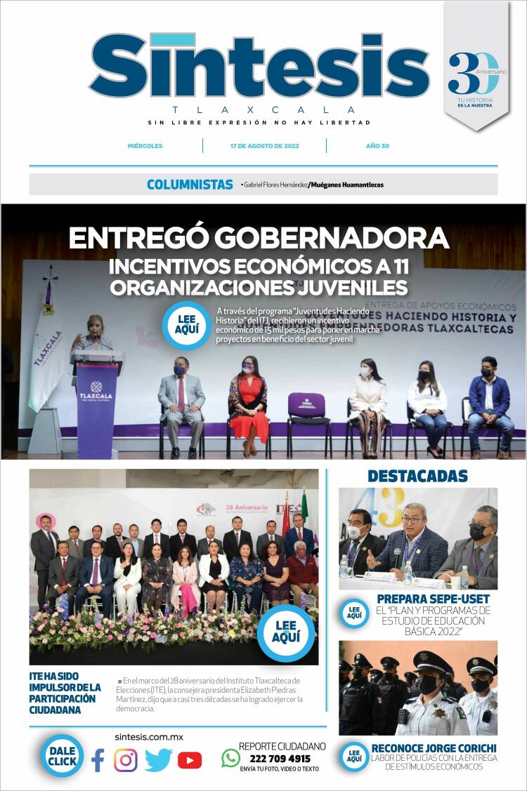 Portada de Síntesis de Tlaxcala (México)