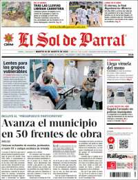 Portada de El Sol de Parral (México)