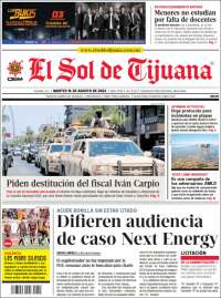 Portada de El Sol de Tijuana (México)