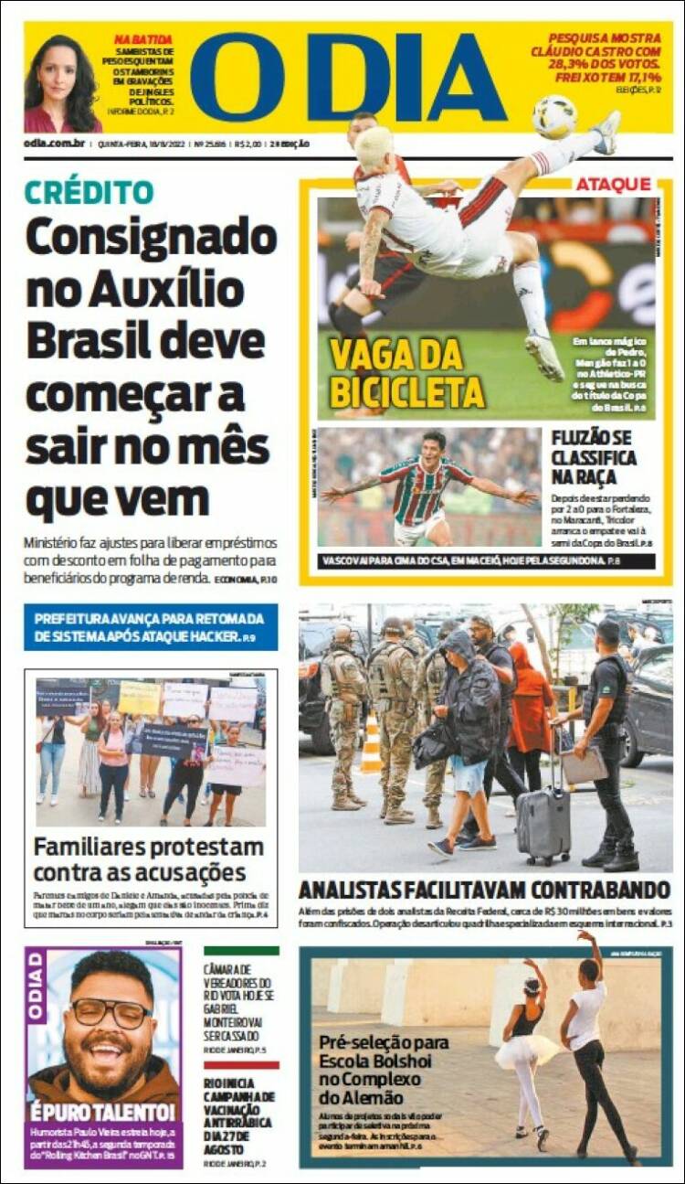 Portada de O Dia (Brasil)