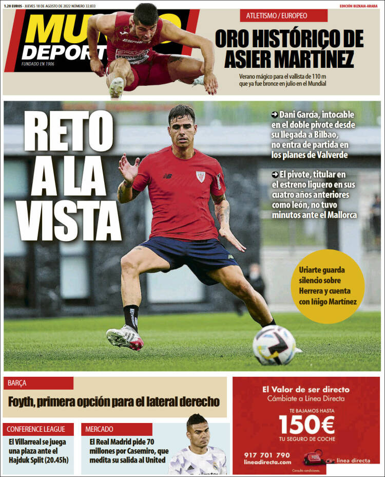 Portada de Mundo Deportivo Bizkaia (Espa&ntilde;a)