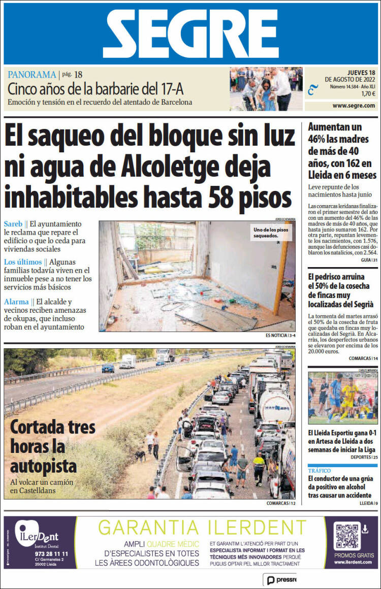 Portada de Segre  (Espa&ntilde;a)