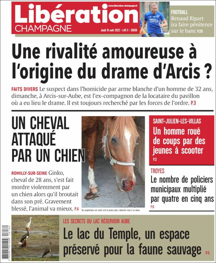Portada de Libération Champagne (Francia)