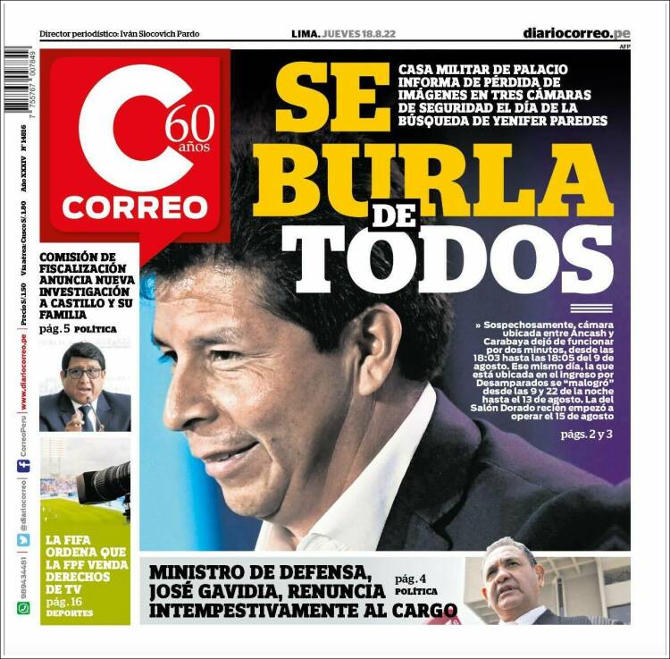 Portada de Diario Correo (Perú)