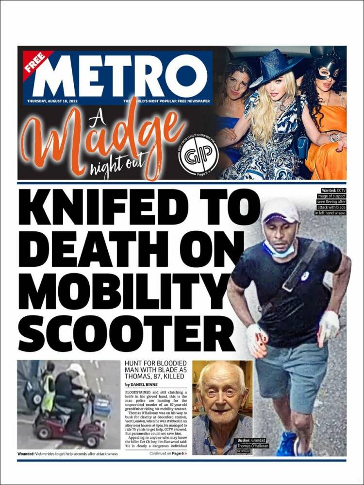 Portada de Metro (Reino Unido)