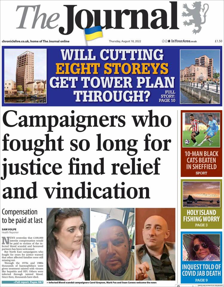 Portada de The Journal (Reino Unido)