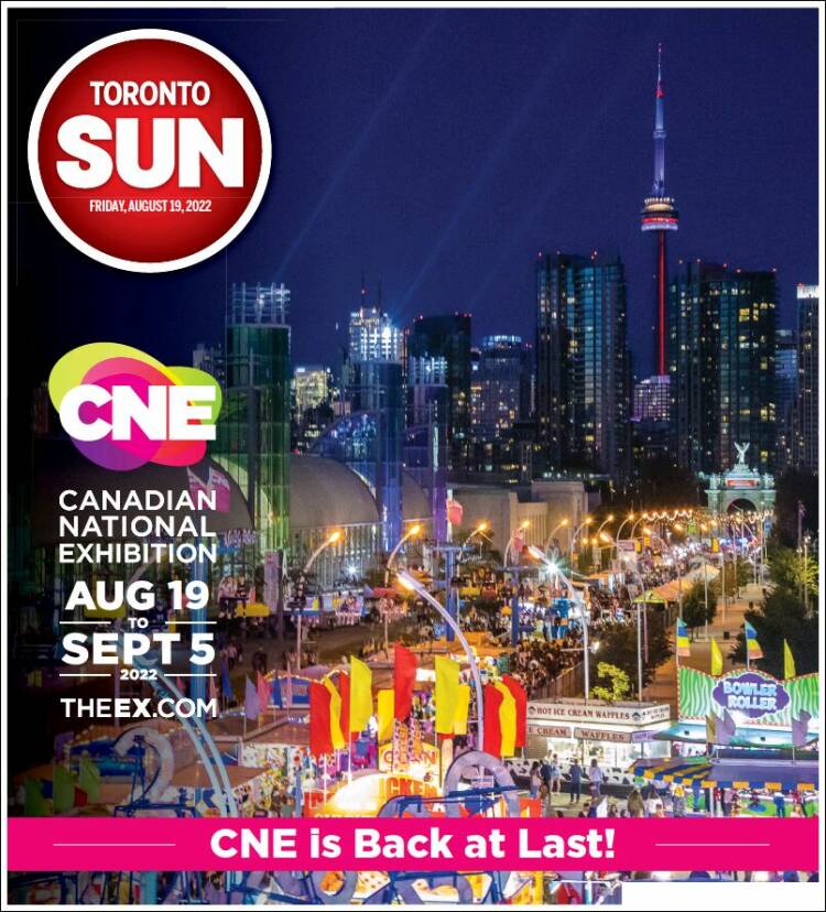 Portada de The Toronto Sun (Canadá)