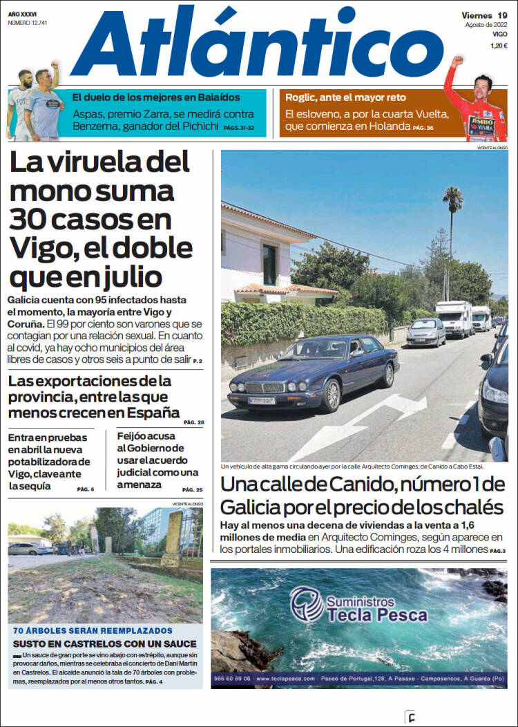 Portada de Atlántico Diario (España)