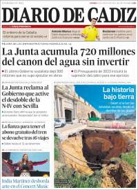 Portada de Diario de Cádiz (España)