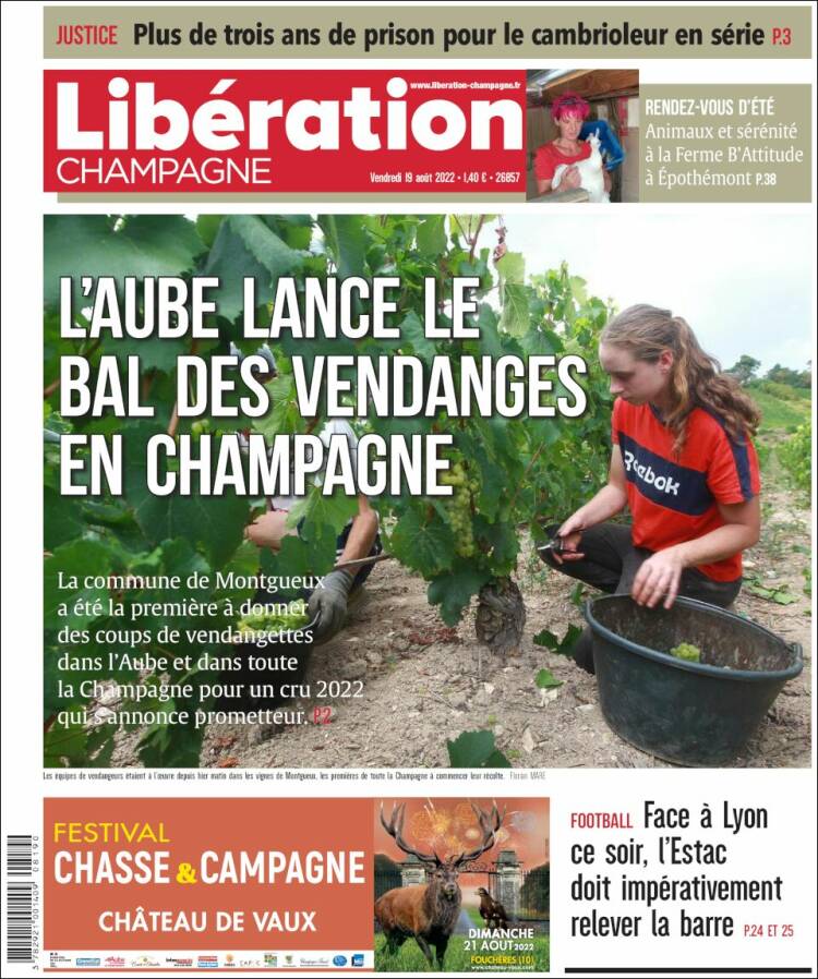 Portada de Libération Champagne (Francia)