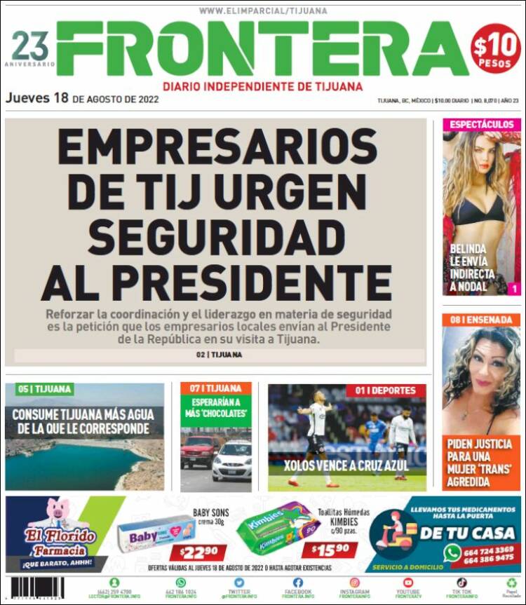 Portada de Frontera (M&eacute;xico)
