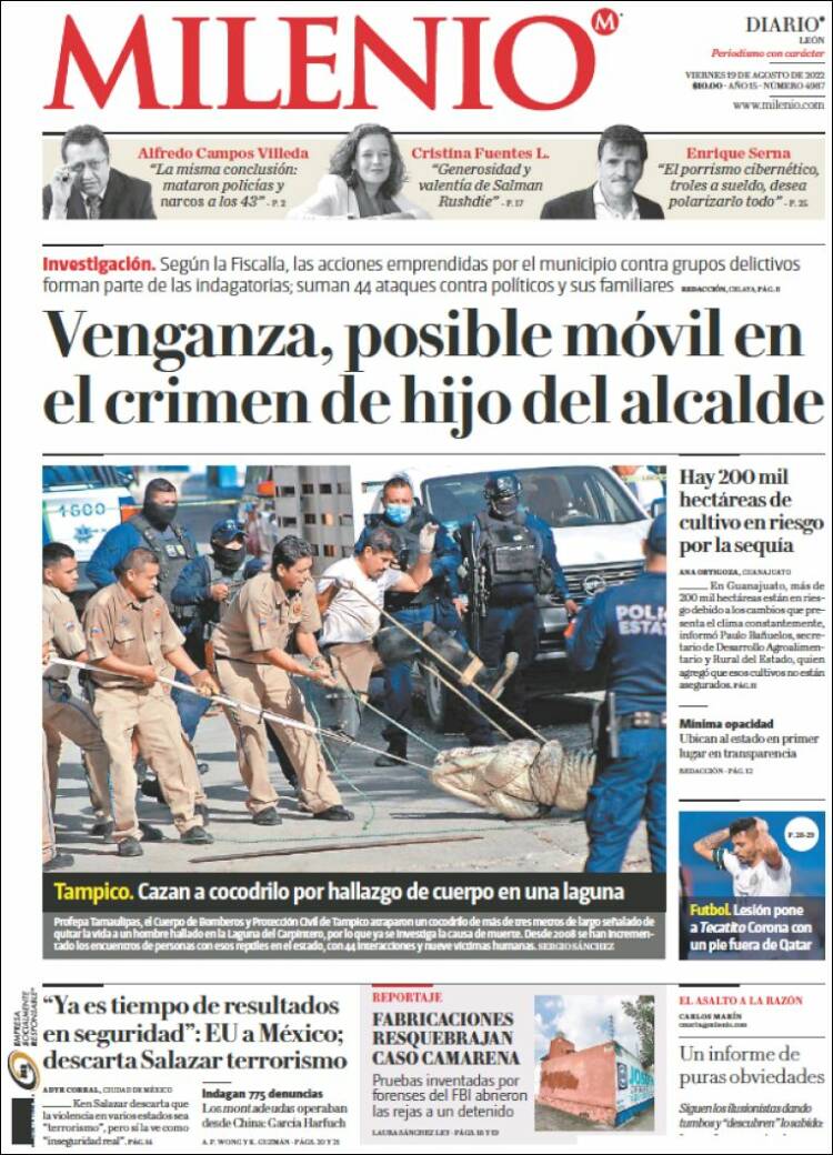 Portada de Milenio de León (México)