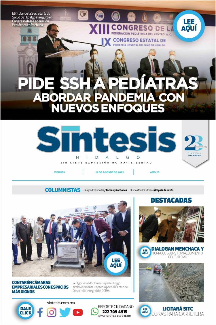 Portada de Sistesis - Hidalgo (M&eacute;xico)