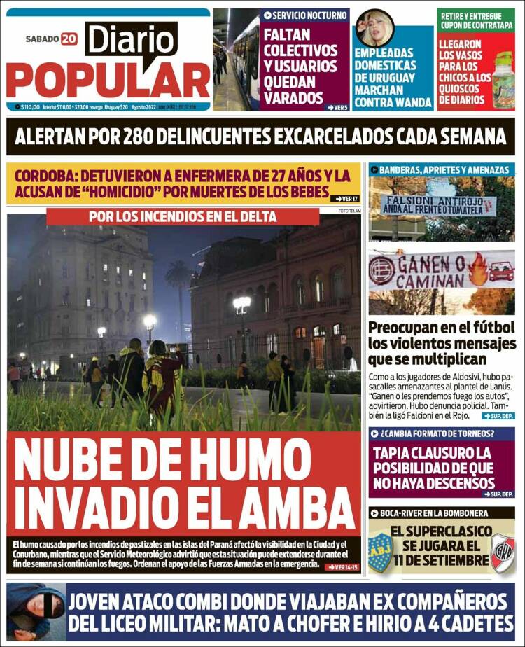 Portada de Diario Popular (Argentina)