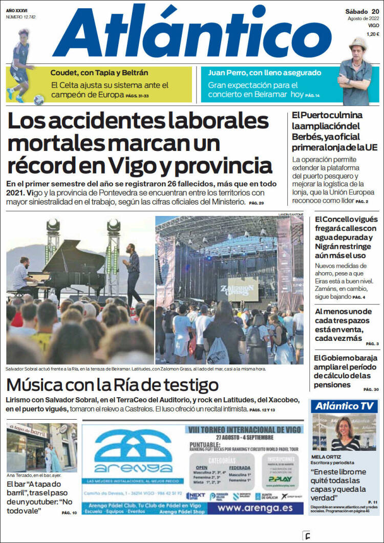 Portada de Atlántico Diario (España)