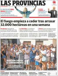 Portada de Las Provincias (España)