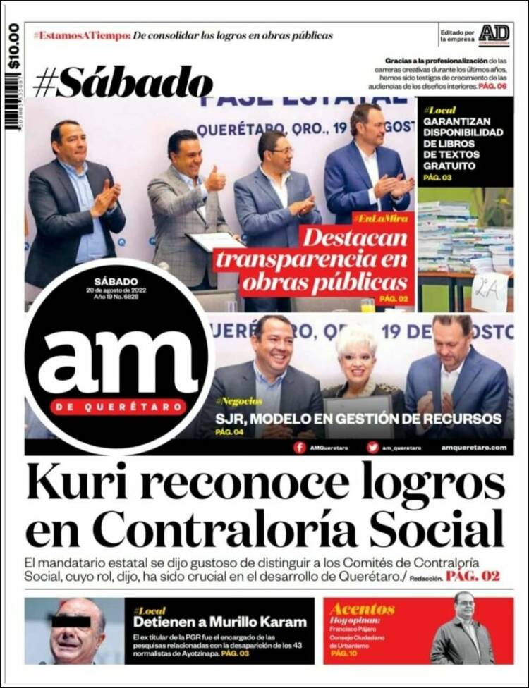 Portada de A.M. Querétaro (México)