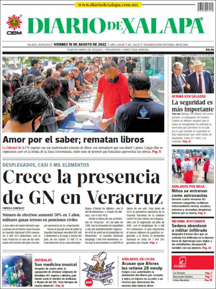 Portada de Diario de Xalapa (México)