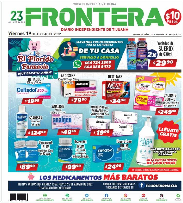 Portada de Frontera (México)