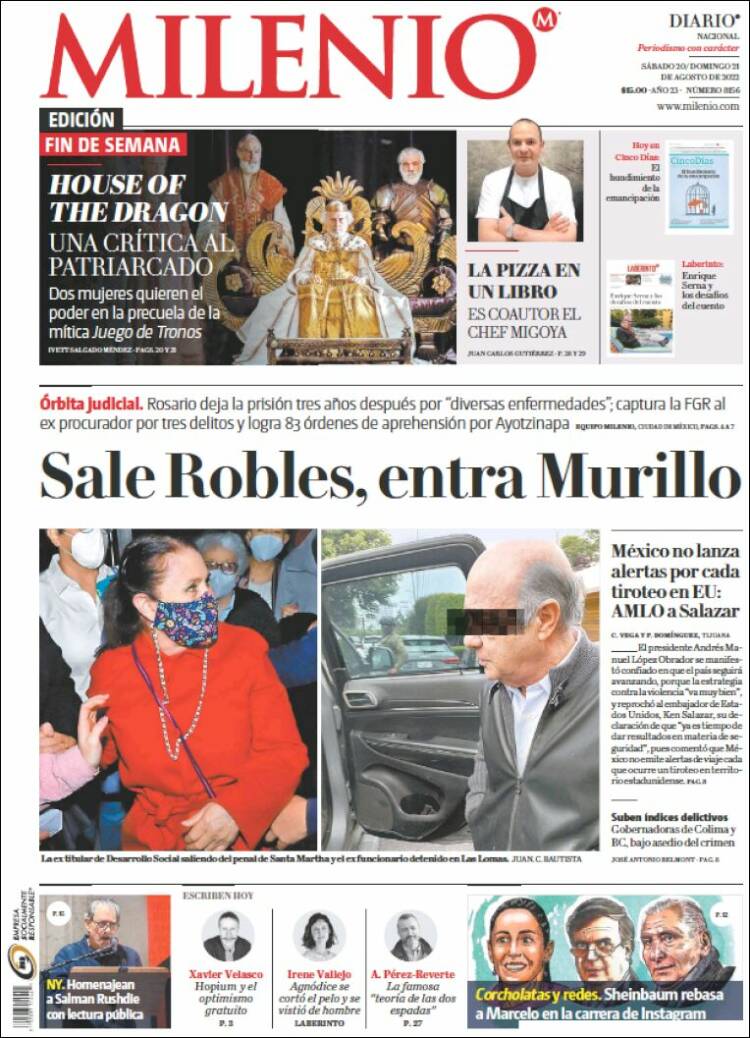 Portada de Milenio (México)