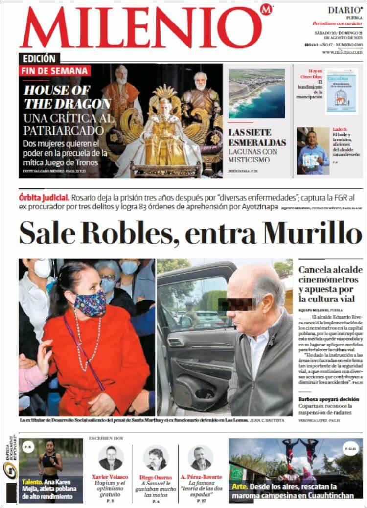 Portada de Milenio de Puebla (México)