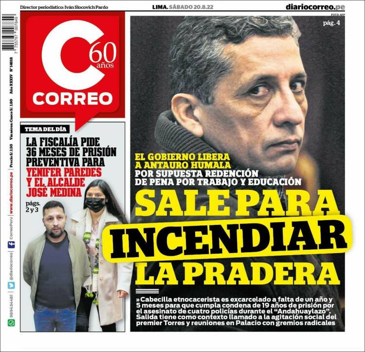 Portada de Diario Correo (Per&uacute;)