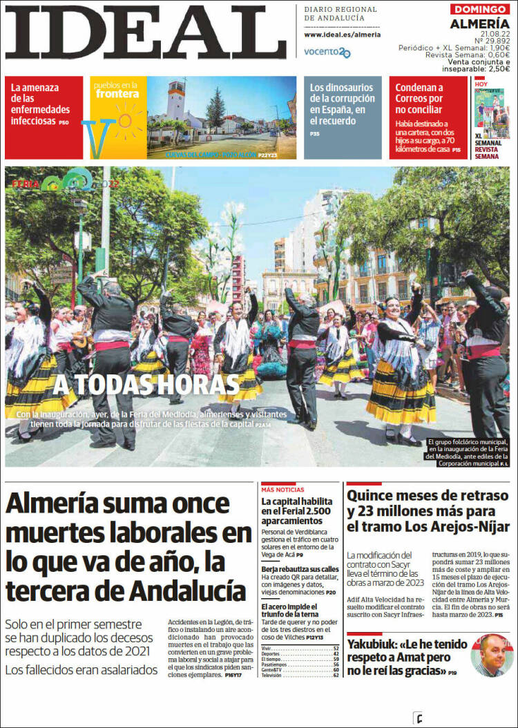 Portada de Ideal Almeria (España)